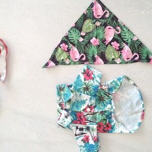 PET 2-piece bundle Small Pet Tropical themed Accessories/Costume